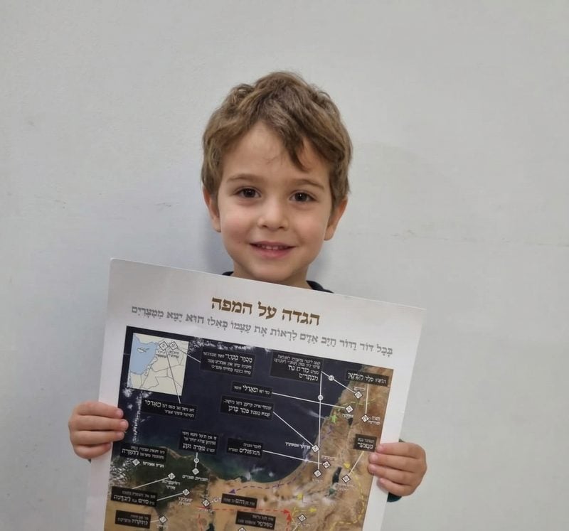 Family around the map